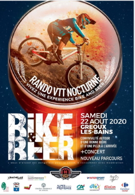 Affiche de la 4ème Bike and Beer de Gréoux-les-Bains