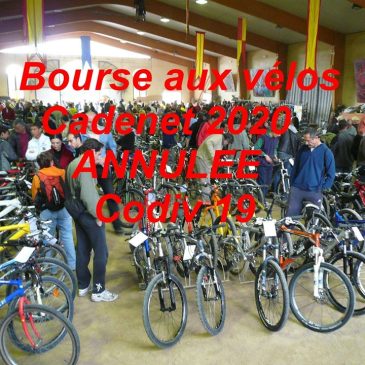 Bourse aux vélos de Cadenet : annulée !